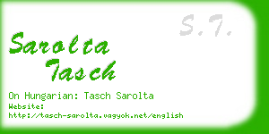 sarolta tasch business card